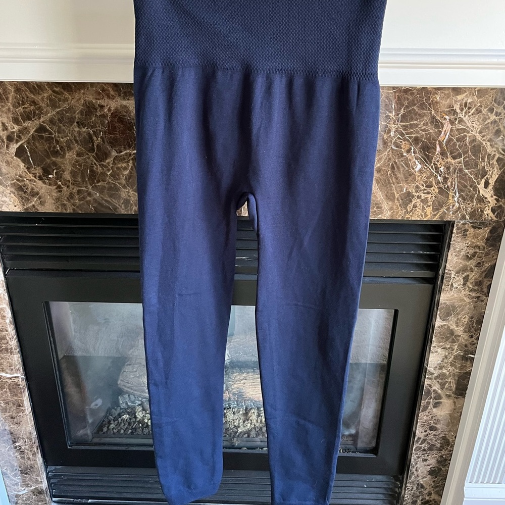 Fleece leggings- navy blue. Never been worn!